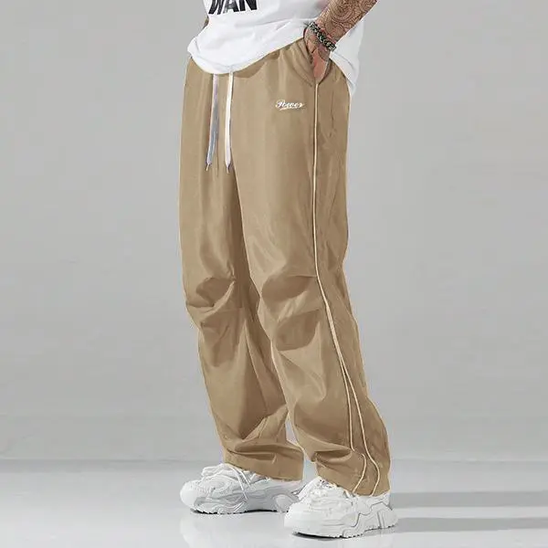 Men's 100% Polyester Loose-Fit Athletic Pants