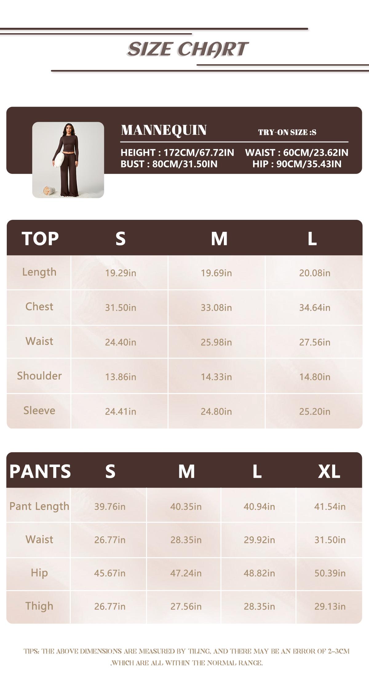 TIMEOFF Women's 2-Piece Fashion Set, Solid Brand Clothing with a Flattering Sculpting Long Sleeve Crop Top and Wide-Leg Yoga Pants, Women's Fashion, Tops For Women