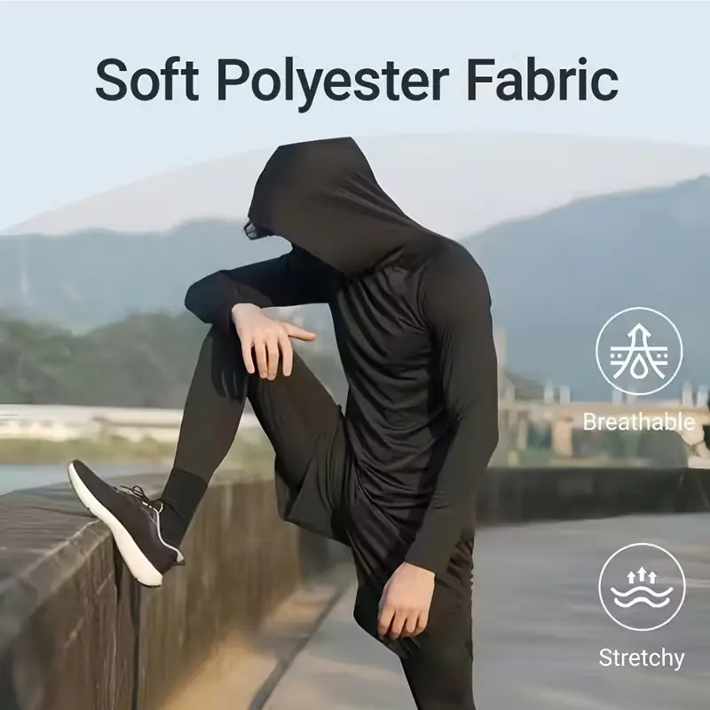 Men's Casual Hooded Pullover – with UPF Sun Protection