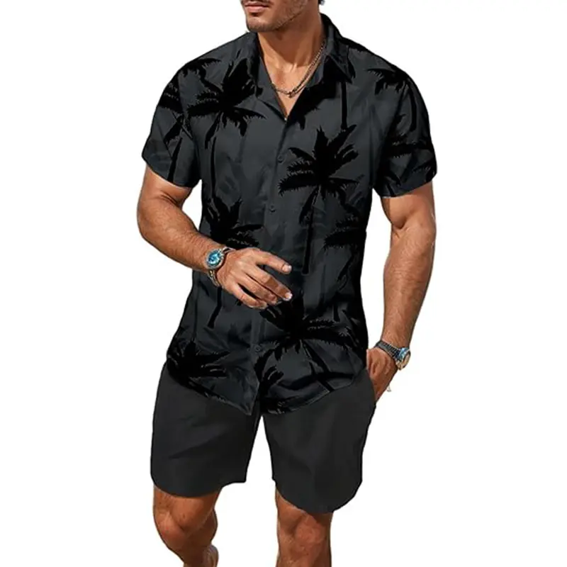 Men's Hawaiian-style two-piece set