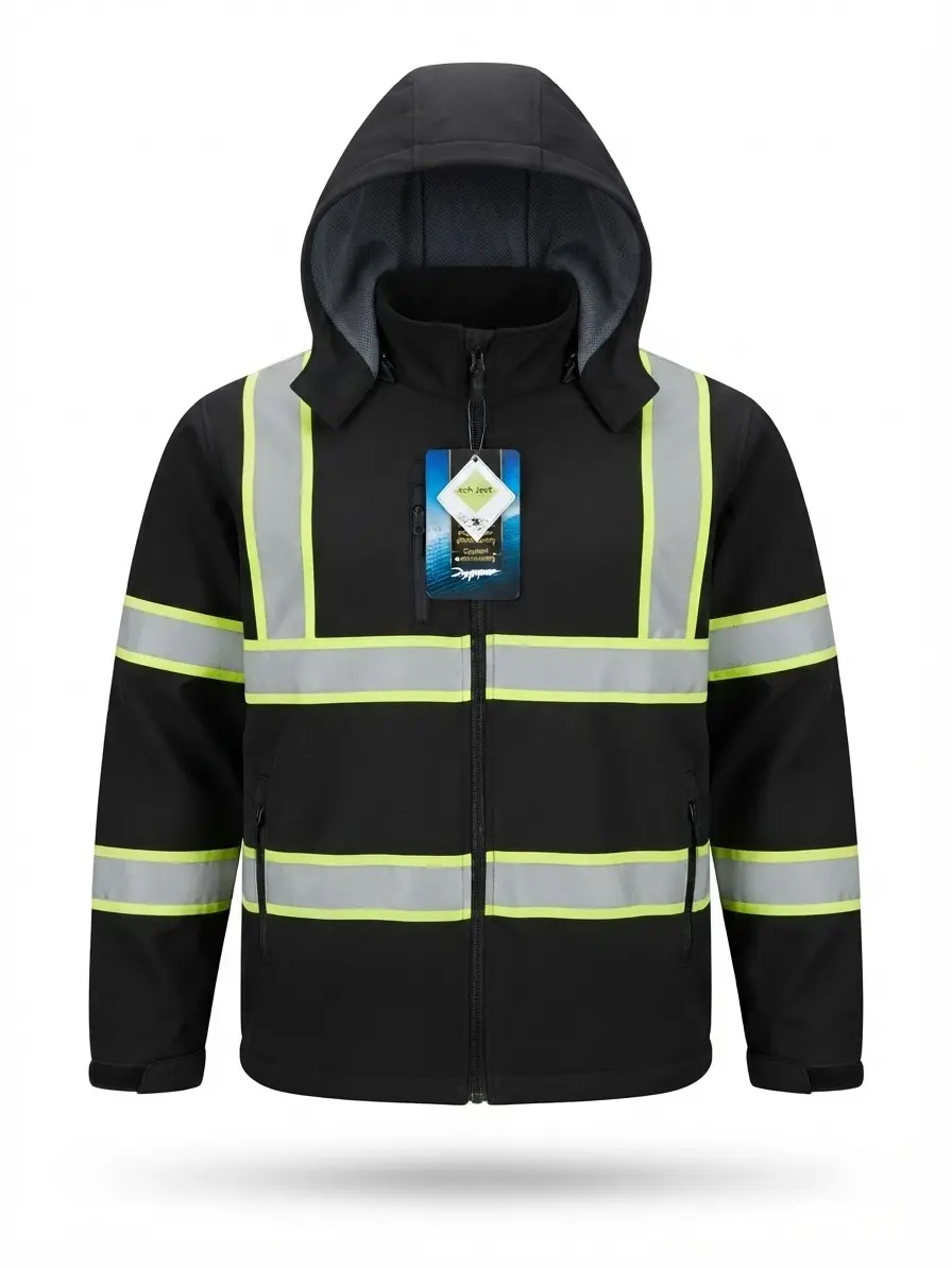 Safeguard 208 Men's Reflective Tape Hooded Safety Jacket - Waterproof, Lightweight, Warm Safety Work Outerwear for Fall, Spring Safeguard 208 Men's Reflective Tape Hooded Safety Jacket - Waterproof, Lightweight, Warm Safety Work Outerwear for Fall, Spring