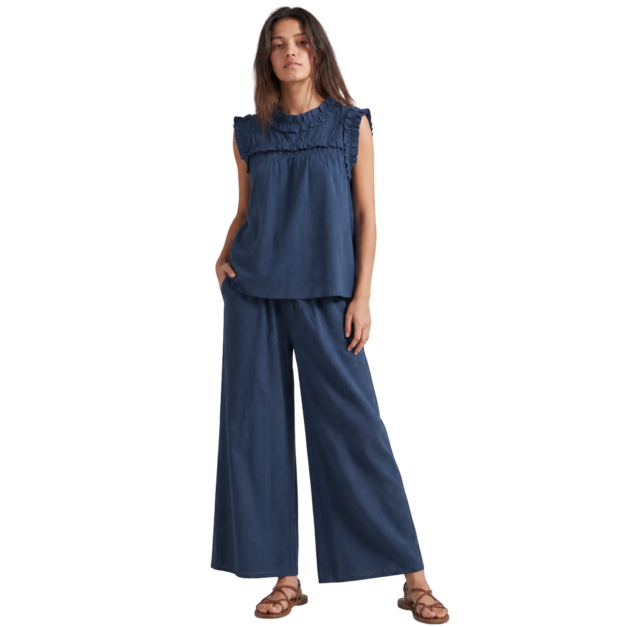 Women's Cotton-Linen Two-Piece Set