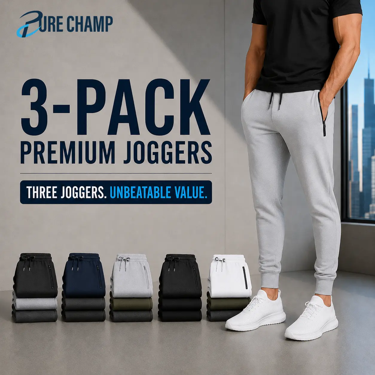 Men's Slim-Fit Fleece Joggers