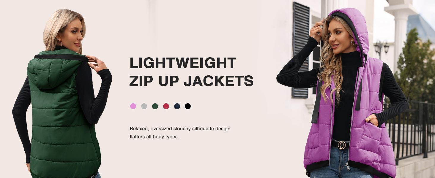 Imily Bela Women's Hooded Outwear Vest Lightweight Zipper Up Padded Gilet With Pockets Basic Fitted Imily Bela Women's Hooded Outwear Vest Lightweight Zipper Up Padded Gilet With Pockets Basic Fitted