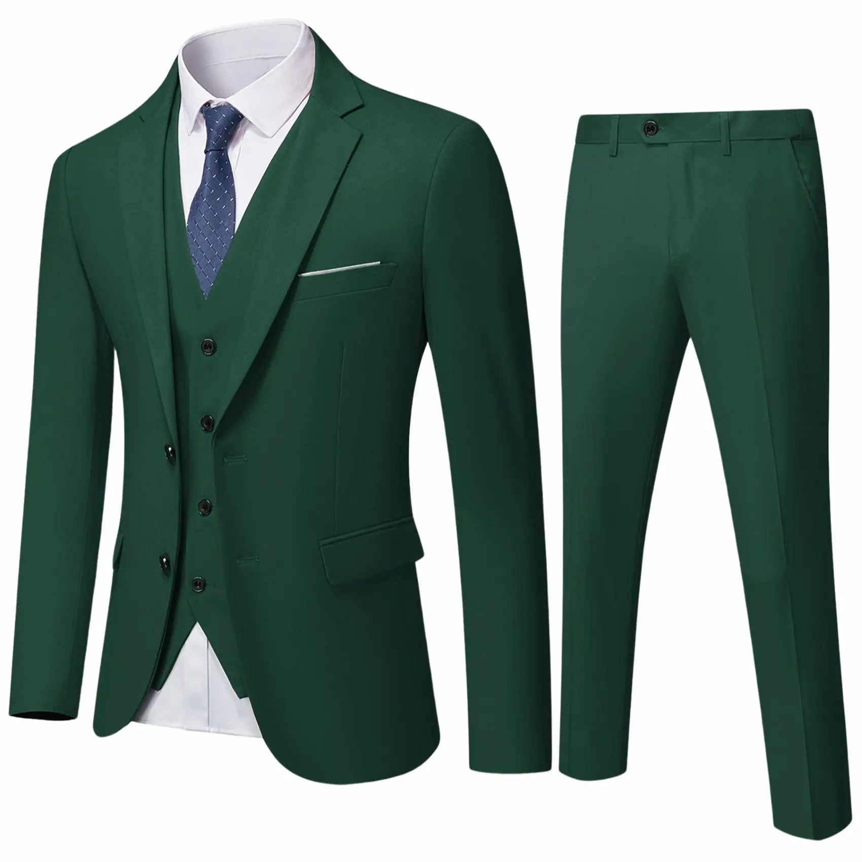YND Men’s 3-Piece Slim Fit Formal Suit Set