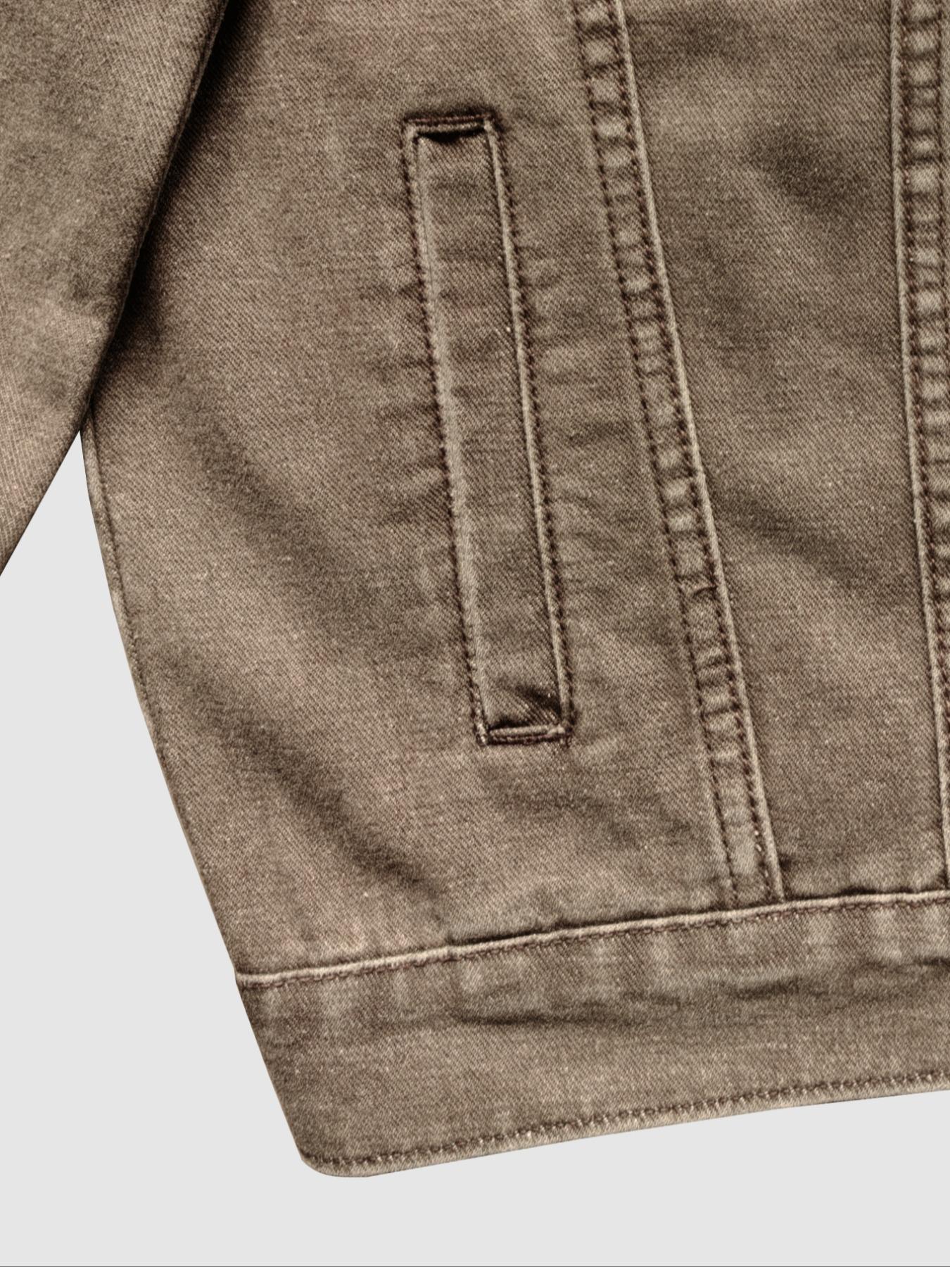 Women's Plain Button-Front Drop-Shoulder Fitted Denim Jacket Coats, Casual Long-Sleeve Collared Pocket Outerwear for Daily Wear, Aesthetic Womenswear Women's Plain Button-Front Drop-Shoulder Fitted Denim Jacket Coats, Casual Long-Sleeve Collared Pocket Outerwear for Daily Wear, Aesthetic Womenswear
