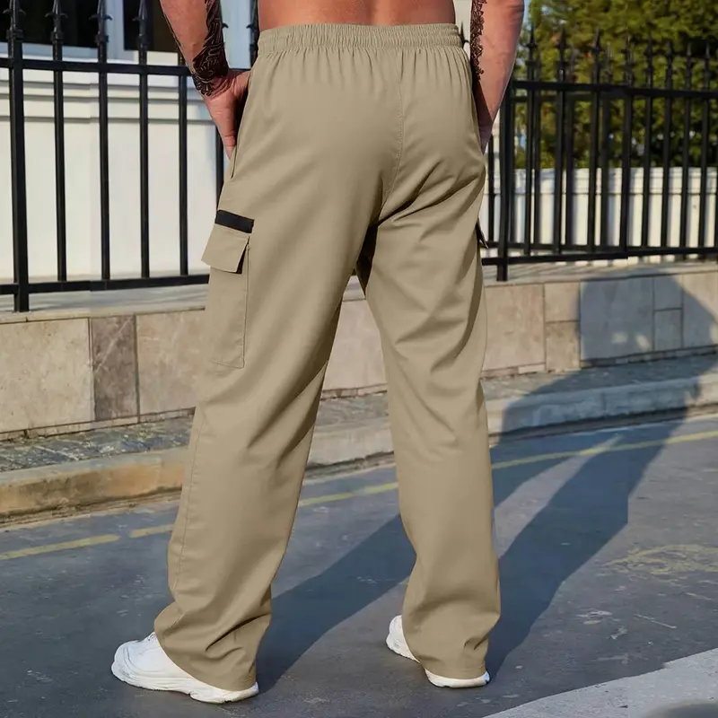 Men's Solid-Color Cargo Pants