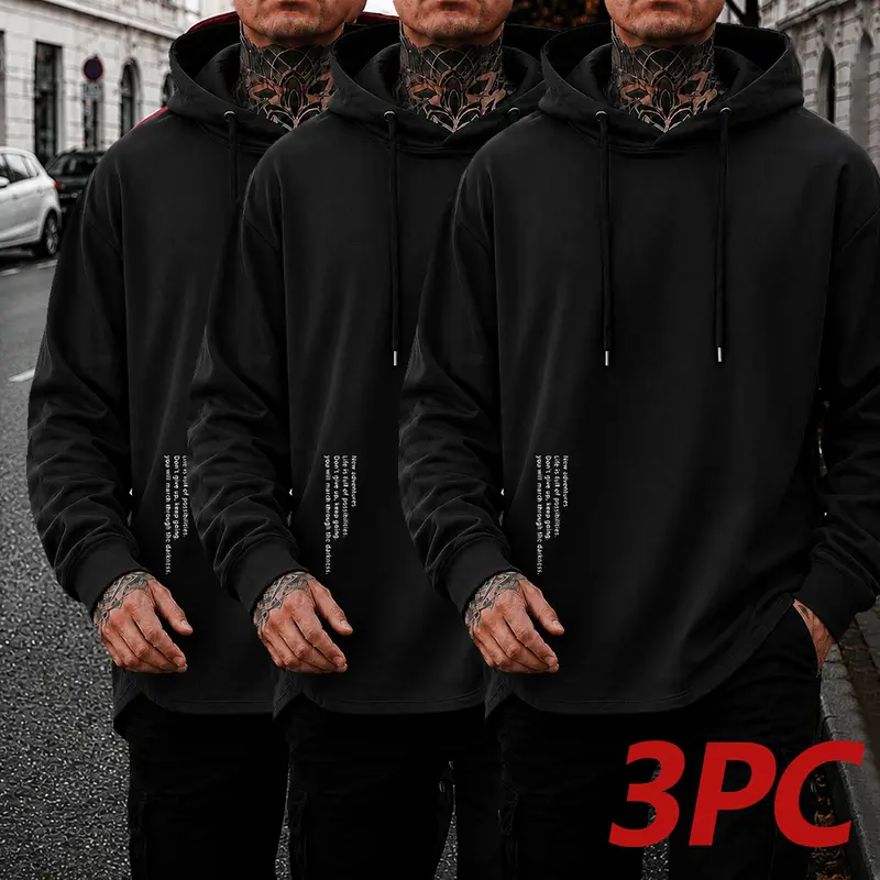Men's Minimalist Casual Hooded Knit Sweatshirt