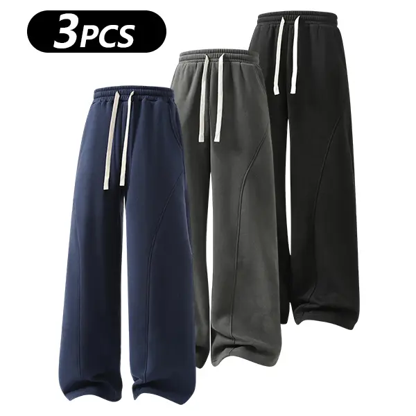 Men's Fleece-Lined Warm Athletic Pants
