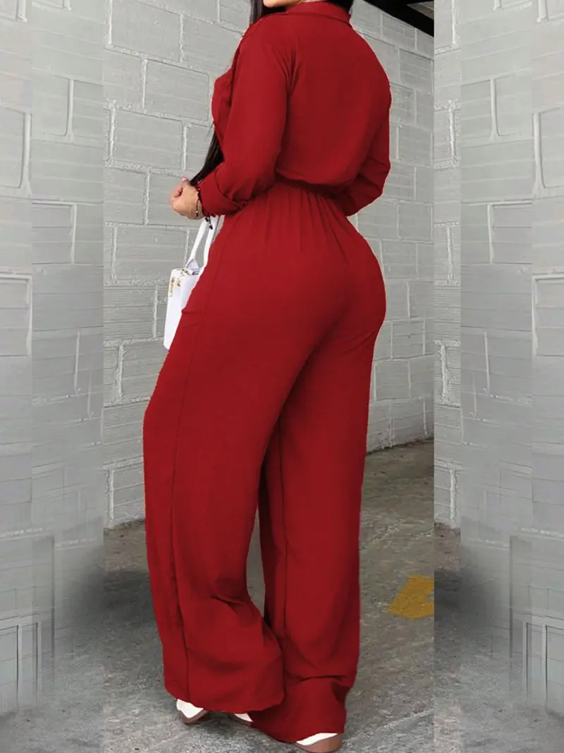 Women's Loose Tie-Waist Jumpsuit