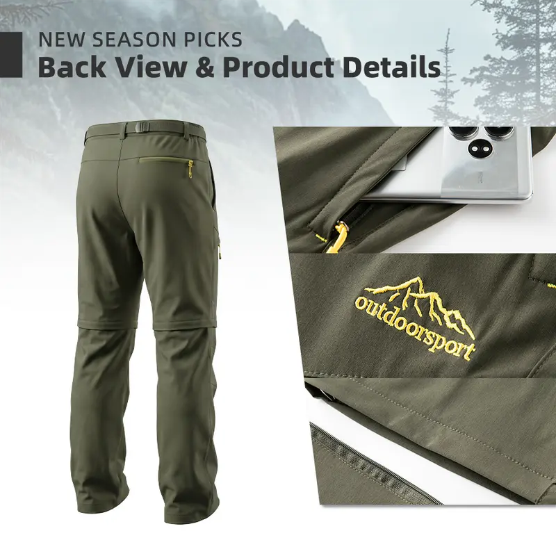 Men's Summer 2-in-1 Cargo Pants – Convertible Design (Long Pants/Athletic Shorts)