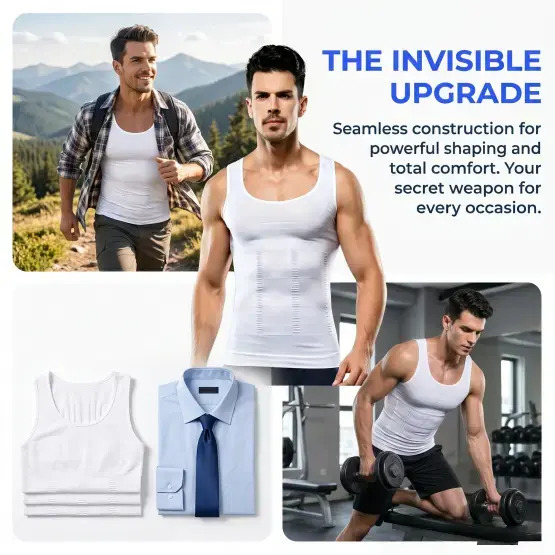 Men's Crew-Neck Compression Shaping Tank Top