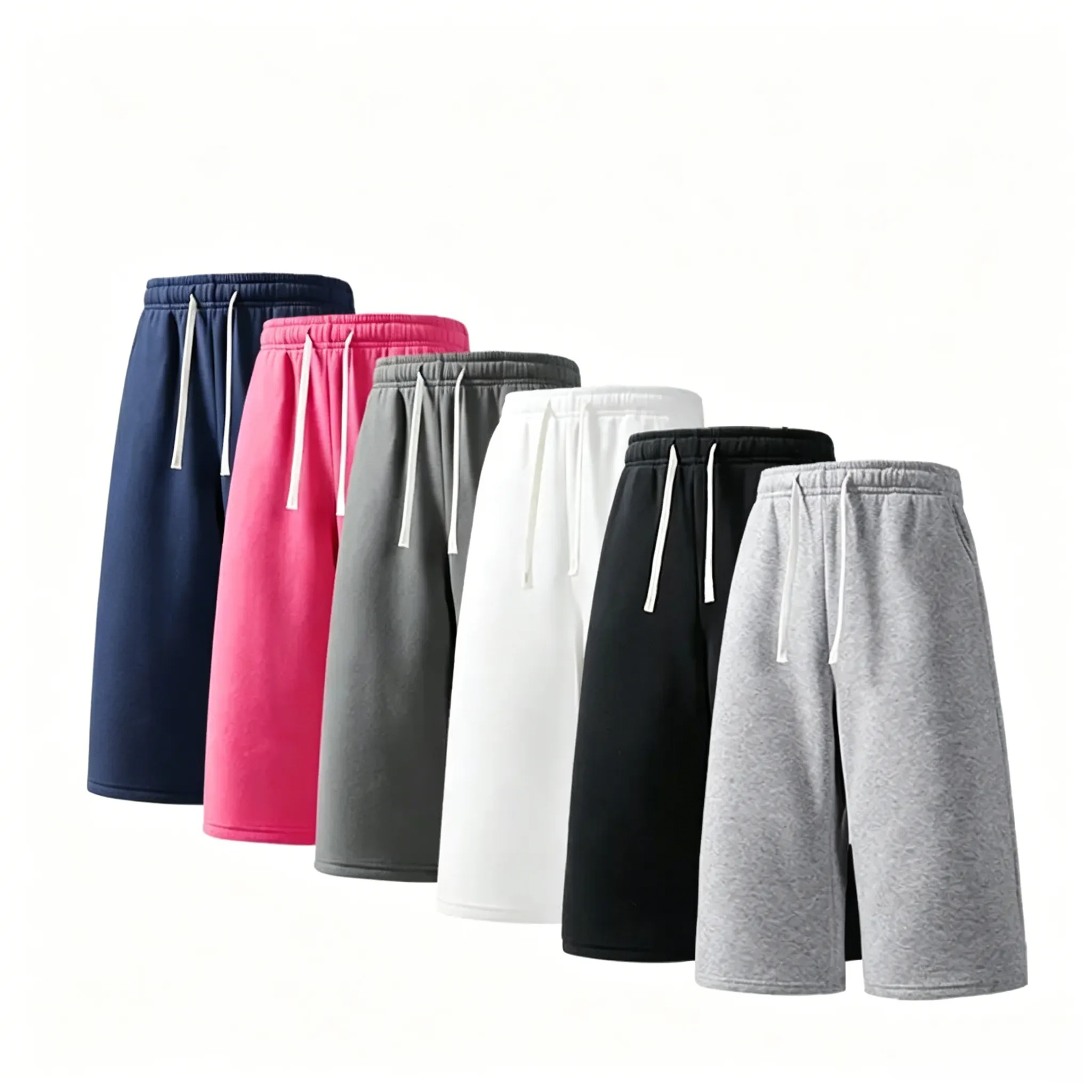 (4-pack)Men’s Casual Sweat Stretchable Breathable Knee-Length Shorts