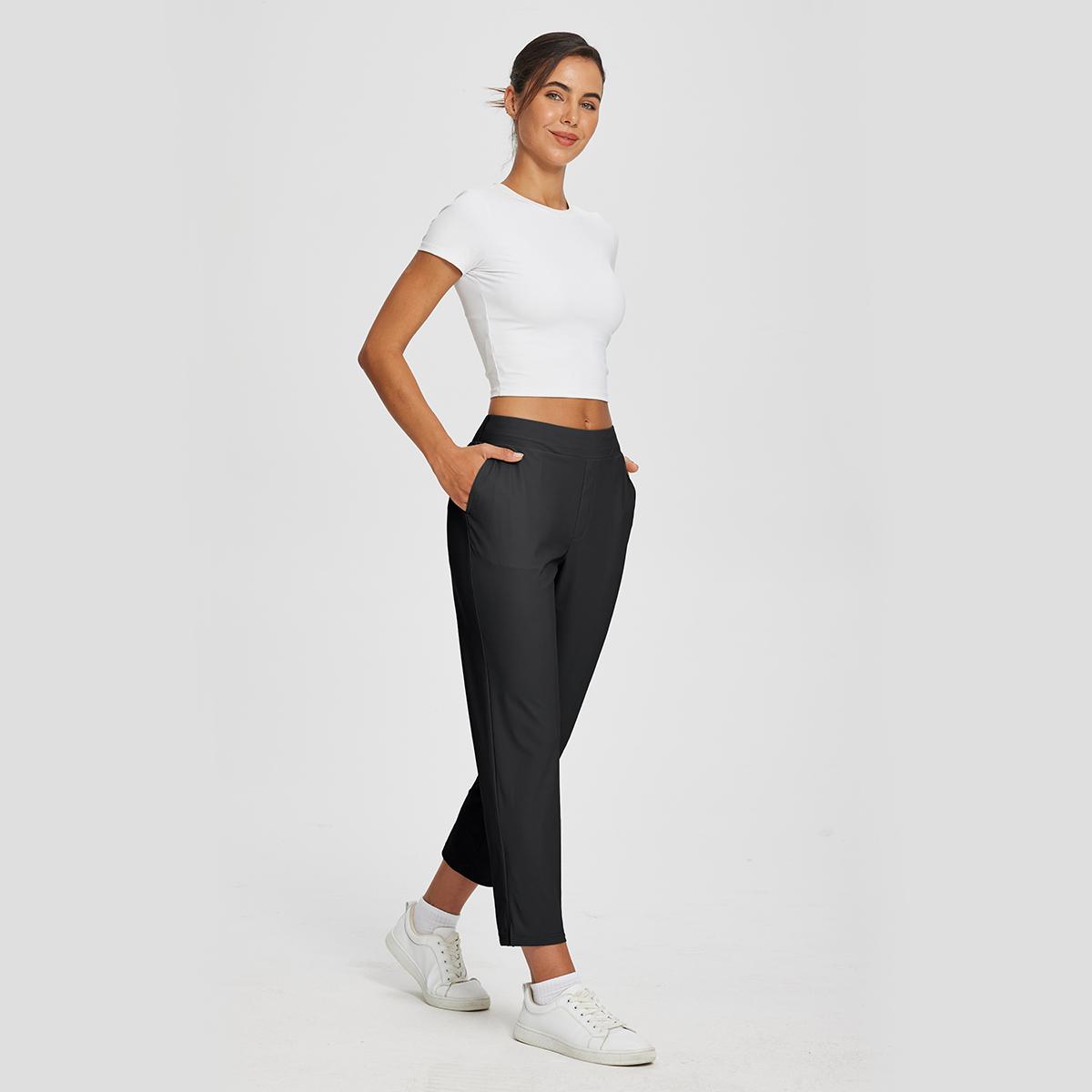 [Summer Essential] baleaf Women's Lightweight UPF50+ Quick Dry Ankle Pants with 4 Pockets Breathable Stretch for Commute Travel Hiking Golf Bottoms #SummerVibes