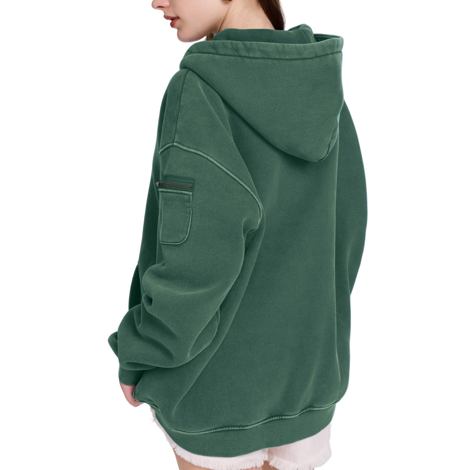 FAIABLE Oversized Hoodie for Women Vintage Acid Washed Heavyweight Fleece Half Zip Pullover with Kangaroo Pocket & Earbud Sleeve Pocket Casual Aesthetic Streetwear Style Essential Hoodies Comfort Hoodies Zip Hoodie FAIABLE Oversized Hoodie for Women Vintage Acid Washed Heavyweight Fleece Half Zip Pullover with Kangaroo Pocket & Earbud Sleeve Pocket Casual Aesthetic Streetwear Style Essential Hoodies Comfort Hoodies Zip Hoodie