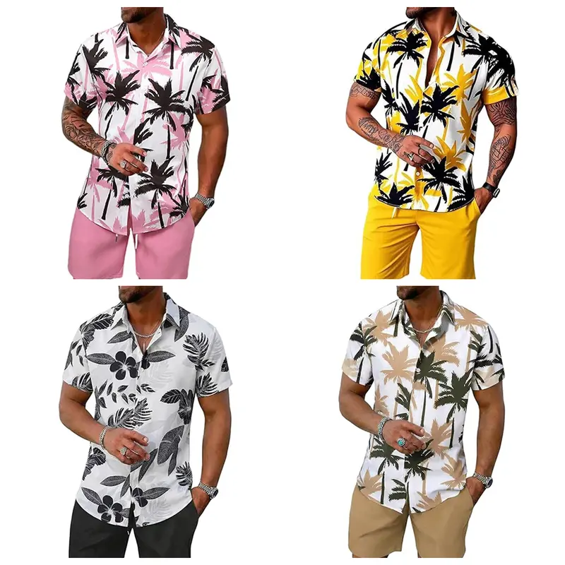 Men's Hawaiian-style two-piece set