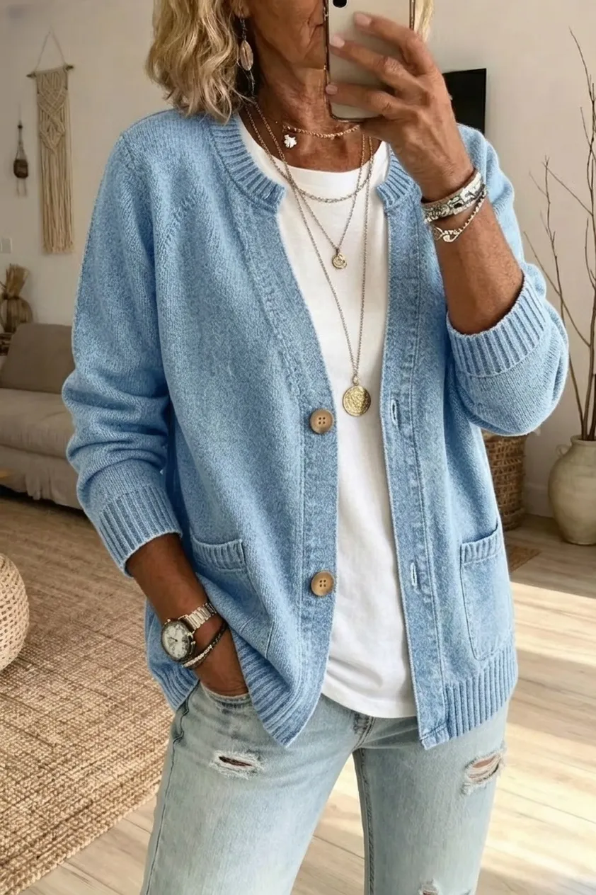 New Arrival 🔥Women's V-Neck Button Knit Cardigan