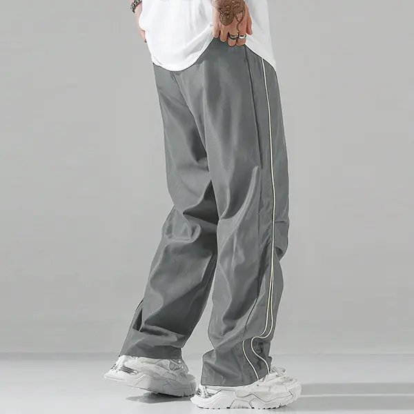 Men's 100% Polyester Loose-Fit Athletic Pants