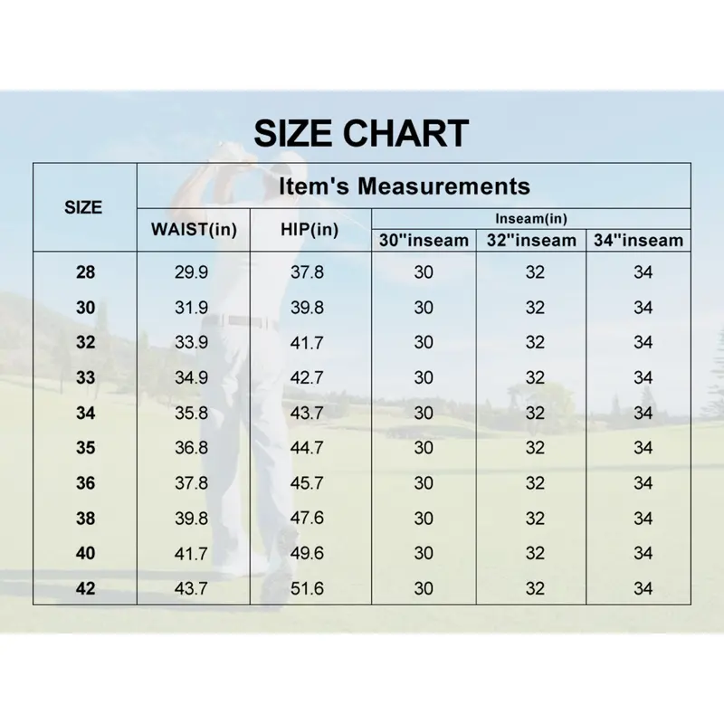 Men's Golf Trousers (Inseam 30/32/34 inches)