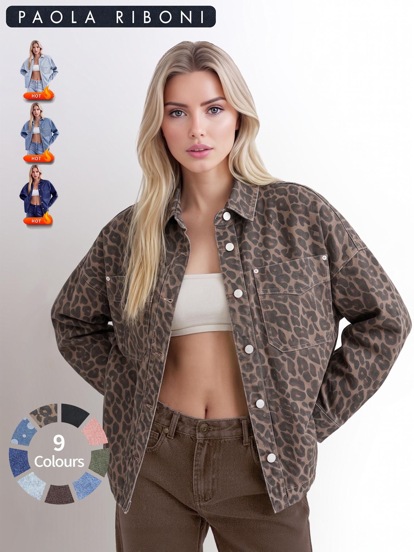 Long Sleeve Denim Jacket for Women,Drop Shoulder Curved Hem Denim, Classic Button Down Denim Jacket with Chest Pockets, Fashion Women's Clothing for Daily Wear, Vintage Western Trucker Jacket, Outerwear Long Sleeve Denim Jacket for Women,Drop Shoulder Curved Hem Denim, Classic Button Down Denim Jacket with Chest Pockets, Fashion Women's Clothing for Daily Wear, Vintage Western Trucker Jacket, Outerwear