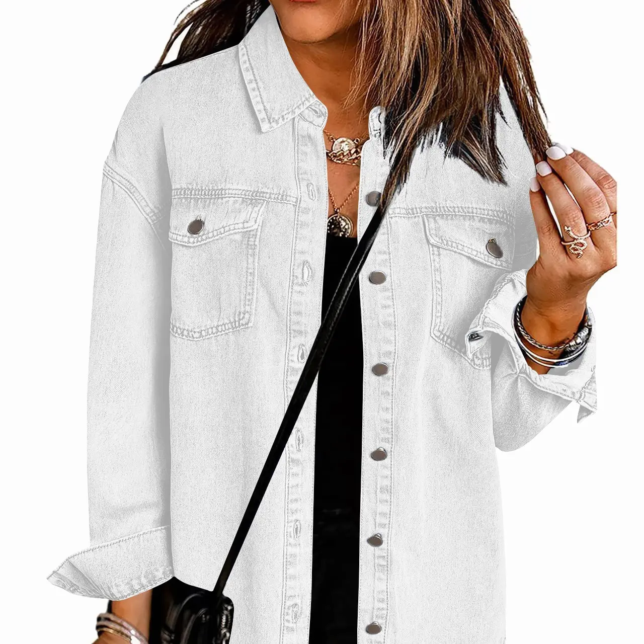 Women's Distressed Fringed Denim Jacket