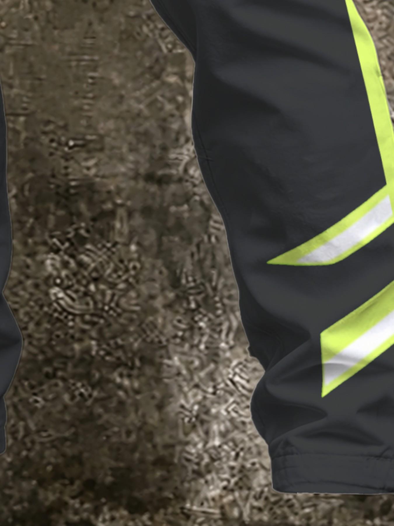 Men's Casual Fall & Winter Button Long Pants with Pockets, Slim Fit Ankle-Length Workwear, Durable Letter Logo Design