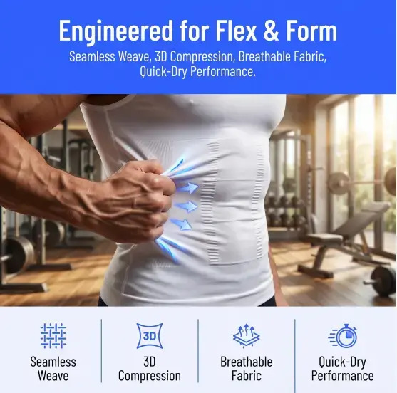 Men's Crew-Neck Compression Shaping Tank Top