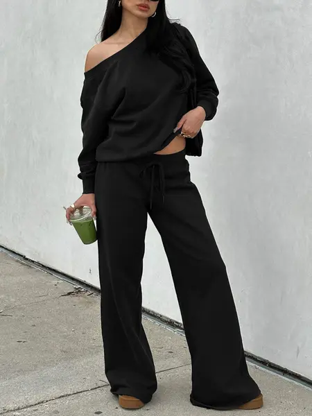 【Black Friday】Women's Long Sleeve Jumper & Pants, 2 Piece Outfit Set, Fall Basic Sweatsuit Outfits, Clothes for Lady 【Black Friday】Women's Long Sleeve Jumper & Pants, 2 Piece Outfit Set, Fall Basic Sweatsuit Outfits, Clothes for Lady