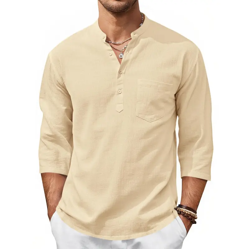 Men's Casual Henley Shirt