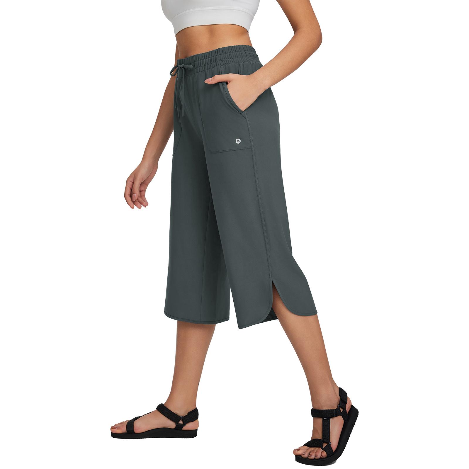BALEAF Women's 20" Wide Leg Capri Pants High Waisted Tummy Control Casual Lounge Pants with Deep Pockets Quick Dry Lightweight Breathable UPF 50+ Sun Protection for Travel Teacher Everyday Walking Vacation Commuting Outdoor Summer Active Wear BALEAF Women's 20" Wide Leg Capri Pants High Waisted Tummy Control Casual Lounge Pants with Deep Pockets Quick Dry Lightweight Breathable UPF 50+ Sun Protection for Travel Teacher Everyday Walking Vacation Commuting Outdoor Summer Active Wear
