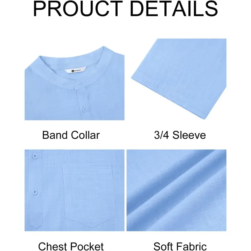 Men's Casual Henley Shirt