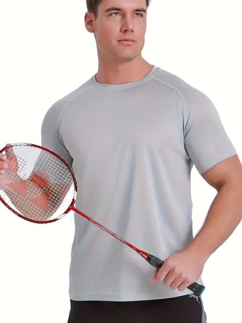 Men's Plus Size 5-Pack Quick Dry Breathable Athletic Apparel, Dry Fit Tech Sporty Sports Tops, Gym & Summer Fitness Workout Shirts Fitted Sportswear Activewear Tees,summerwins,travel essentials,camping essentials