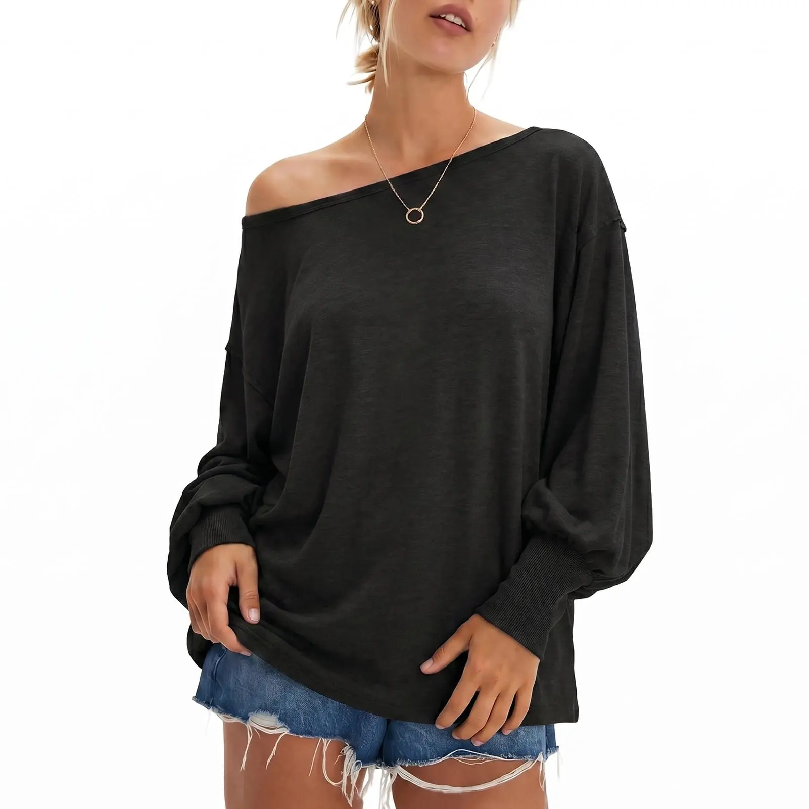 Women's Loose Off-Shoulder Top