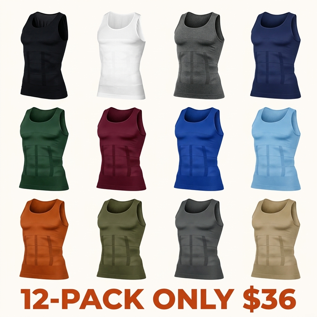 Men's Crew-Neck Compression Shaping Tank Top