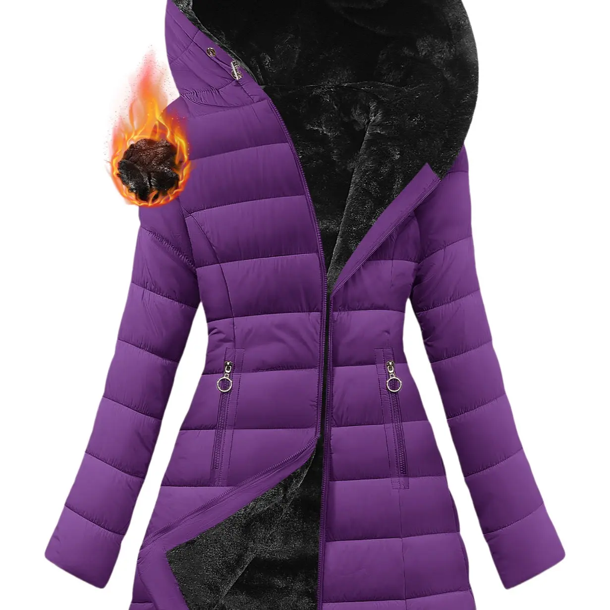 Women's Thickened Long Down Jacket for Winter