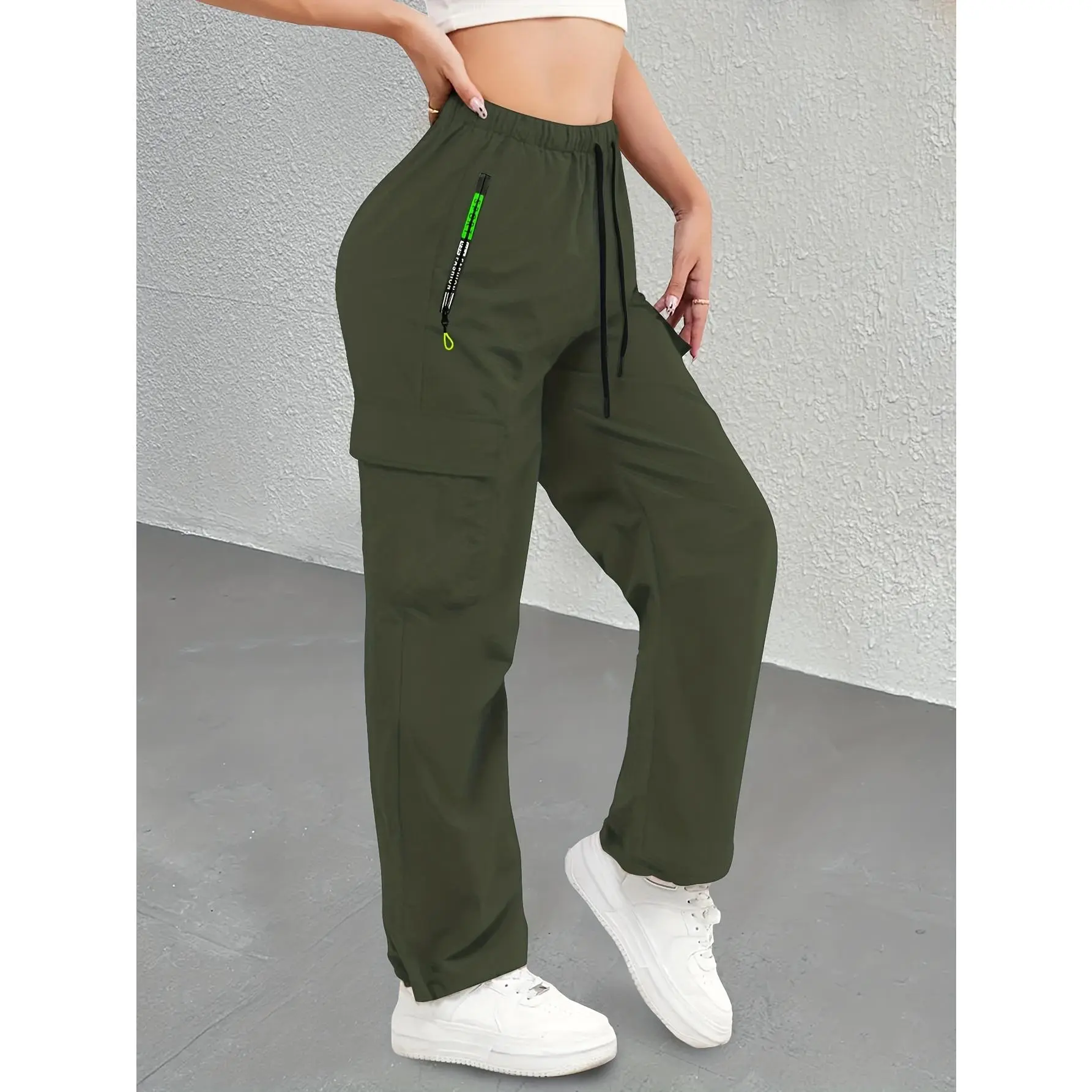Women's High-Waisted Straight-Leg Athletic Pants