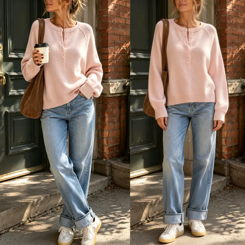 Women's long-sleeve knit pullover