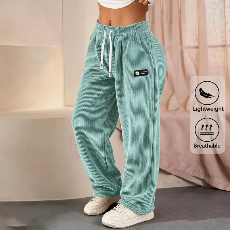 Women's Straight-Leg Corduroy Casual Pants