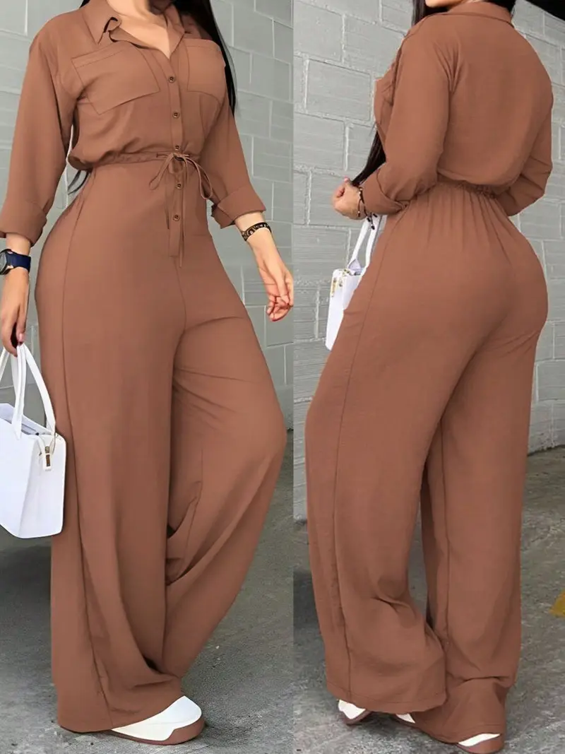 Women's Loose Tie-Waist Jumpsuit