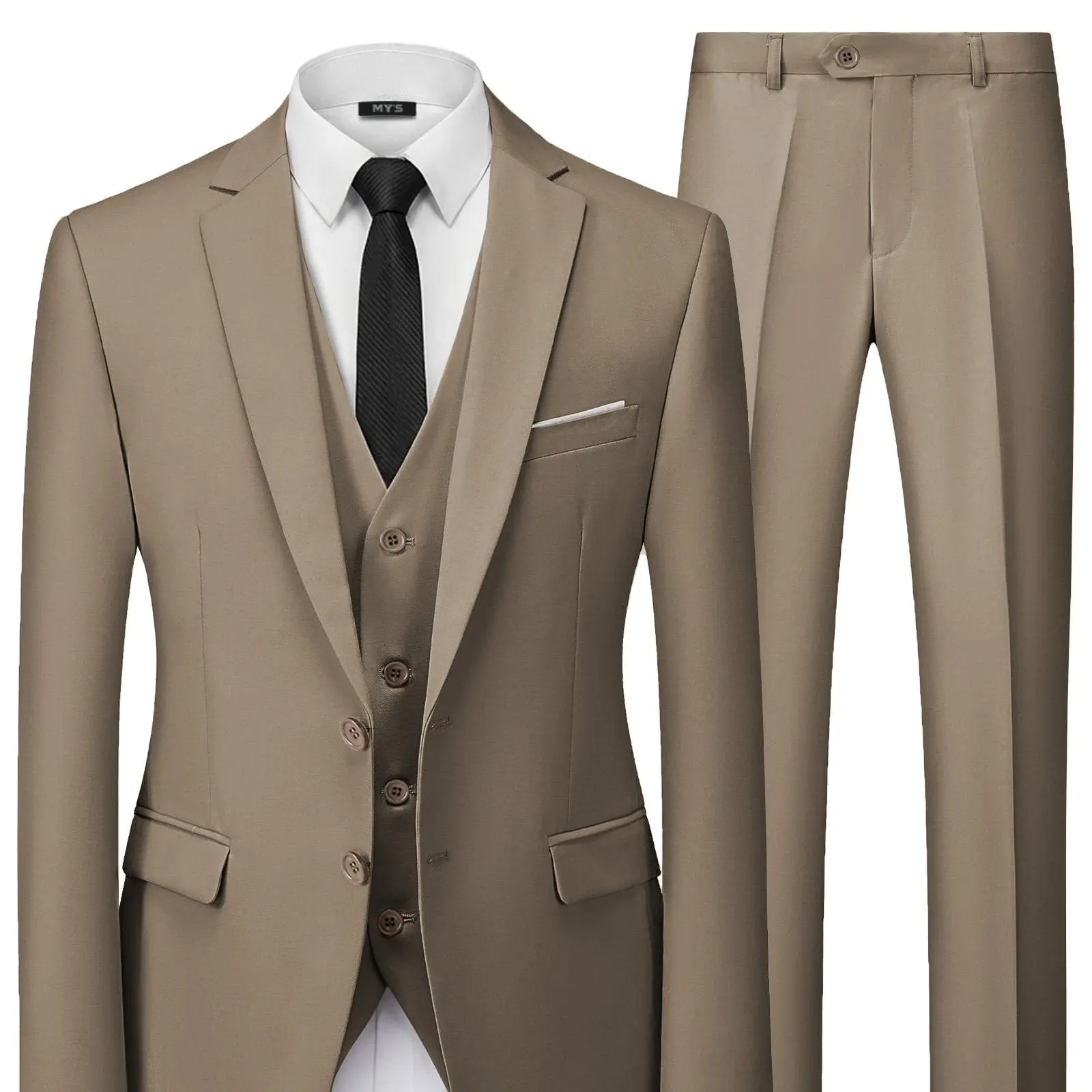 YND Men’s 3-Piece Slim Fit Formal Suit Set