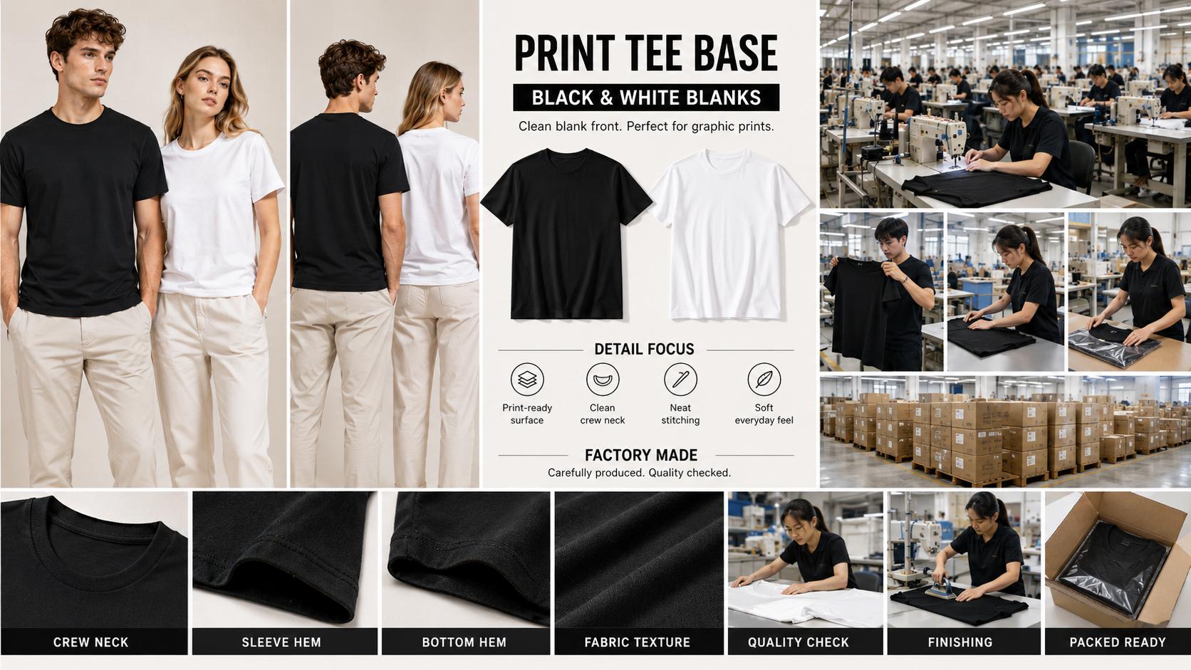 Men's 12-Pack Cotton Blend Vintage Aesthetic Crew Neck T-Shirts, Unisex Loose-Fit Baggy Short Sleeve Basic Tops, 6 Black+6 White Streetwear Plain Soft Oversized Graphic Apparel