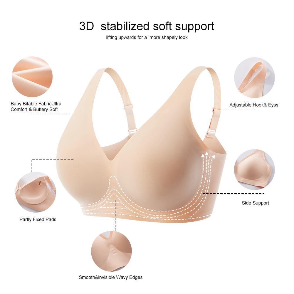 1/2/3/4/6PCS Jelly Deep V Seamless Bras for Women Comfortable Push Up Bra No Underwire Jelly Bra Bralettes Wireless Tshirts Bras Everyday Bras S-3XL 1/2/3/4/6PCS Jelly Deep V Seamless Bras for Women Comfortable Push Up Bra No Underwire Jelly Bra Bralettes Wireless Tshirts Bras Everyday Bras S-3XL