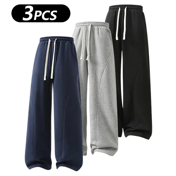 Men's Fleece-Lined Warm Athletic Pants