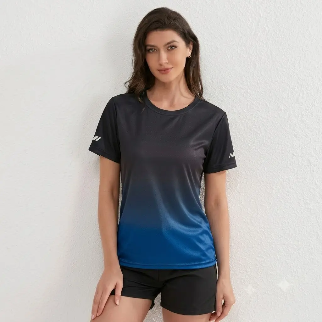 Women's Casual Short-Sleeve Sports T-Shirt – Gradient Design