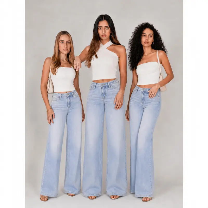 Low-to-mid rise, loose-fit BBL-style jeans