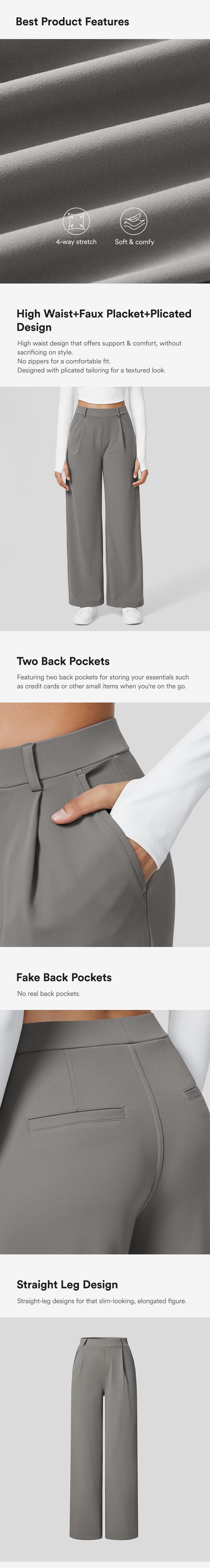 Halara Flex DayStretch High Waisted Pocket Straight Leg Work Pants #SwimWeek