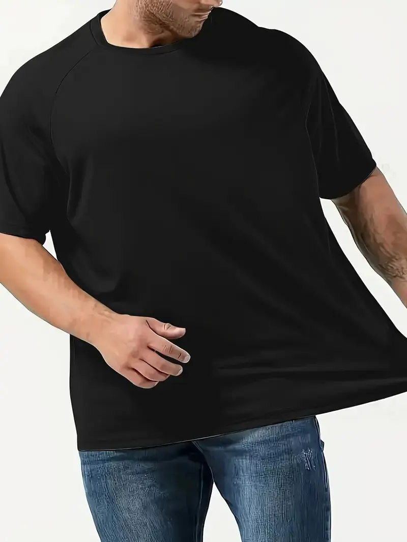 Men's Plus Size Breathable Athletic T-Shirts for Workout