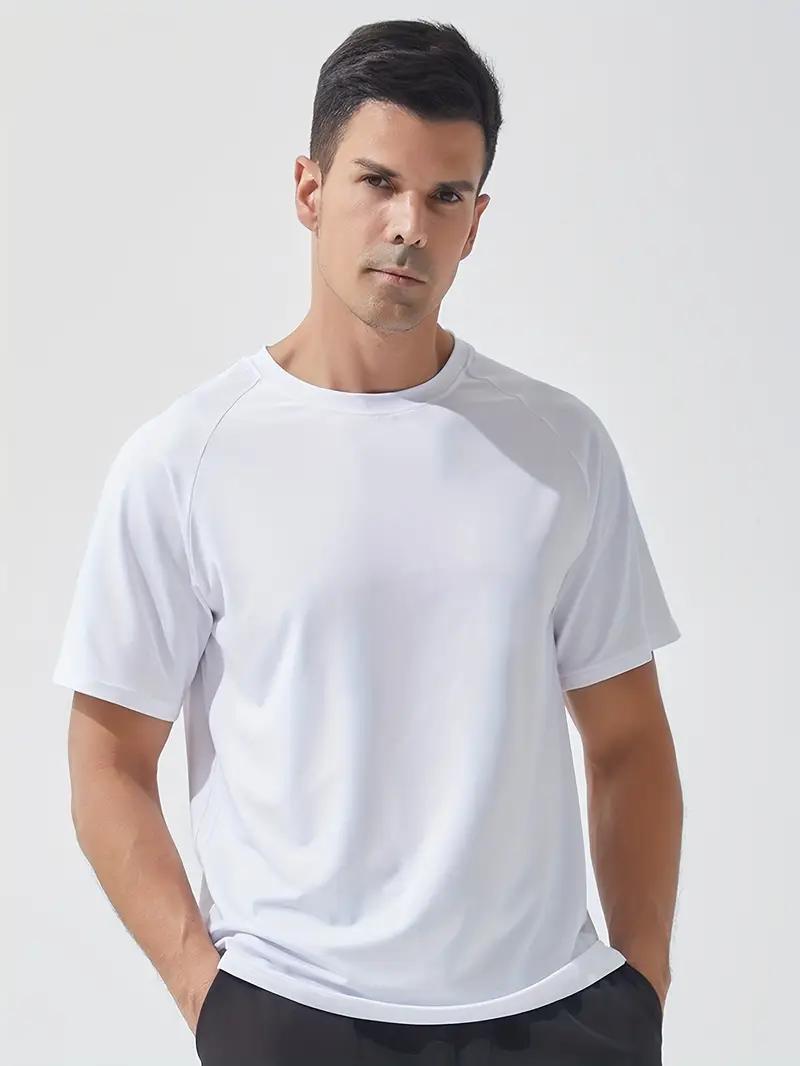 Men's Plus Size 5-Pack Quick Dry Breathable Athletic Apparel, Dry Fit Tech Sporty Sports Tops, Gym & Summer Fitness Workout Shirts Fitted Sportswear Activewear Tees,summerwins,travel essentials,camping essentials