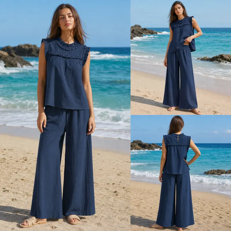Women's Cotton-Linen Two-Piece Set