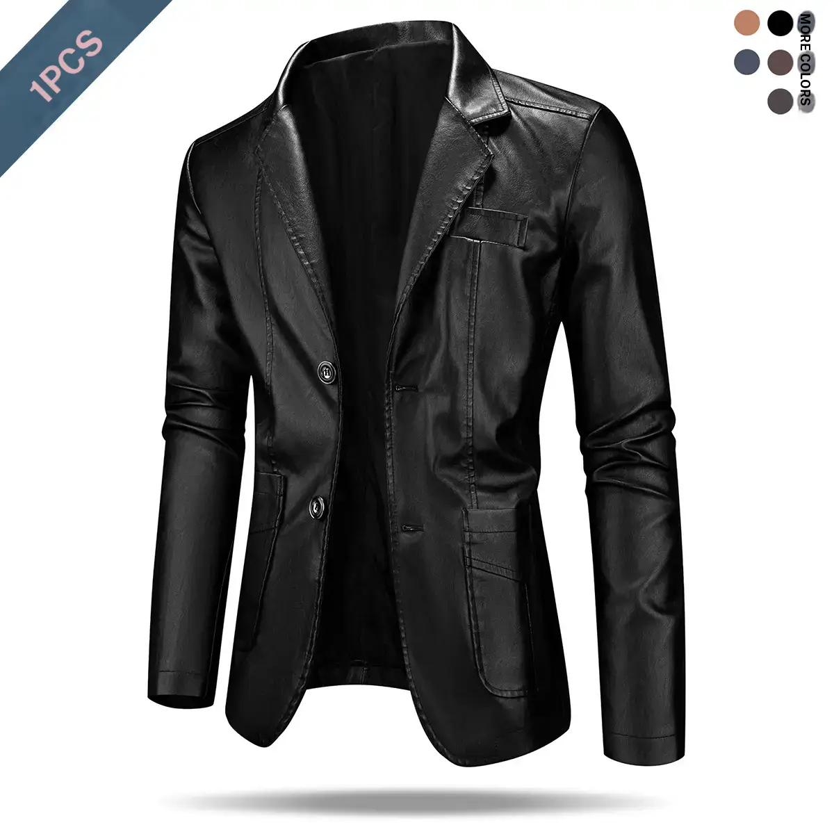 Black men's classic fitted jacket